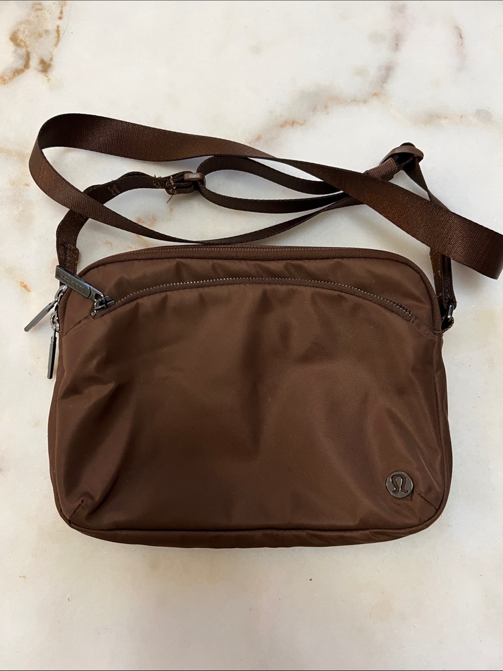 lululemon athletica Brown Crossbody Nylon Shoulder Bag